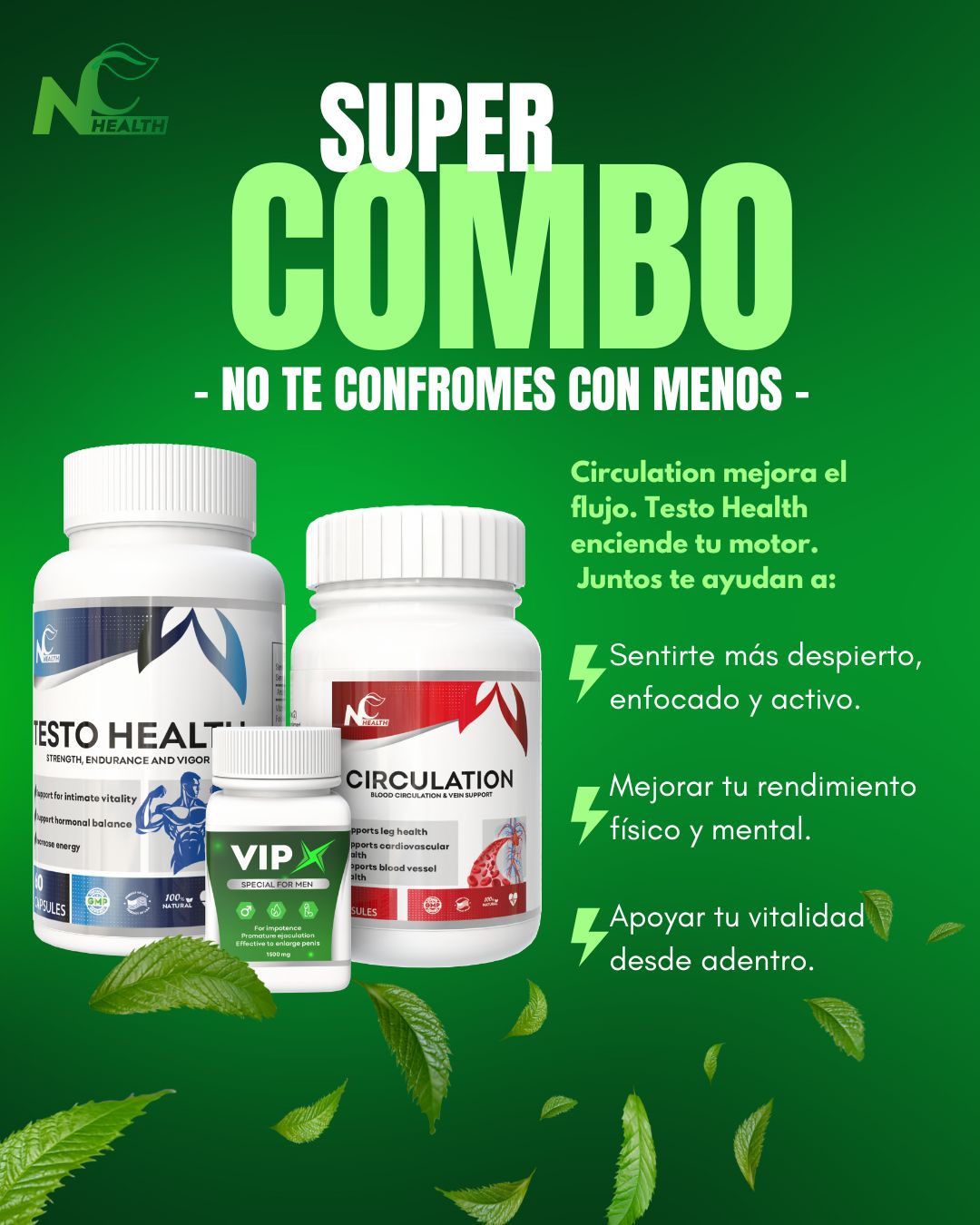 Combo: Circulation + Testo + VIP X